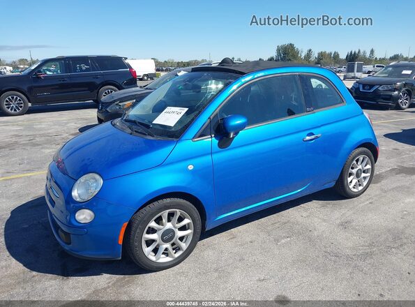 3C3CFFLR3HT561319 2017 FIAT 500C Blue Widok wnętrza z tyłu
