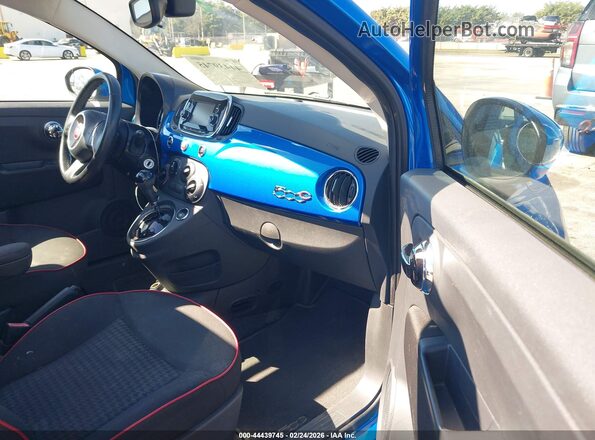 3C3CFFLR3HT561319 2017 FIAT 500C Blue Widok wnętrza z przodu