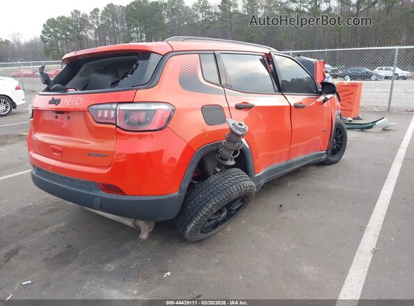 3C4NJCAB3JT124210 2018 JEEP COMPASS Orange Tył prawy