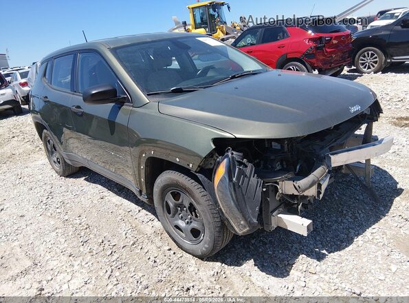 3C4NJCAB4KT763245 2019 JEEP COMPASS Зеленый Передняя правая четверть