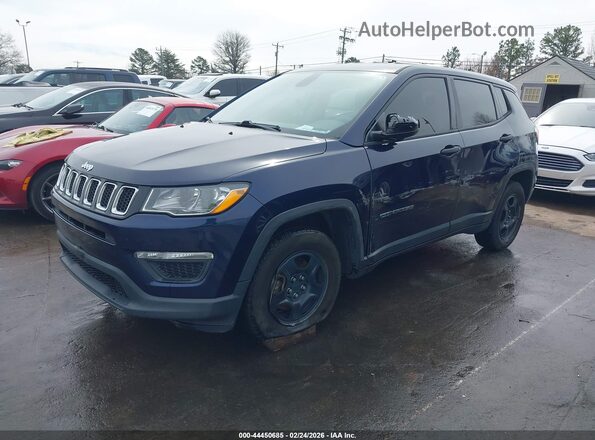 3C4NJCAB9KT851000 2019 JEEP COMPASS Blue წინა მარცხენა ხედი სამი მეოთხედიდან
