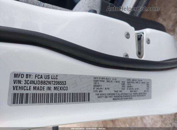 3C4NJDBB2NT206553 2022 JEEP COMPASS White Widok komory silnika