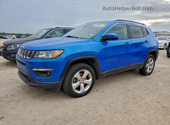 3C4NJDBB6KT647386 2019 JEEP COMPASS Blue Առջևի ձախ երեք քառորդ տեսարան
