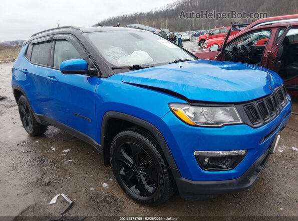 3C4NJDBB6KT697575 2019 JEEP COMPASS Синий Передняя правая четверть