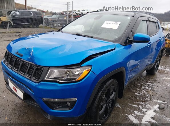 3C4NJDBB6KT697575 2019 JEEP COMPASS Синий Передняя левая четверть