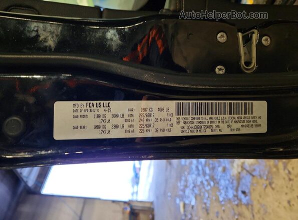 3C4NJDBB8KT754875 2019 JEEP COMPASS Black VIN կոդի պիտակի տեսք