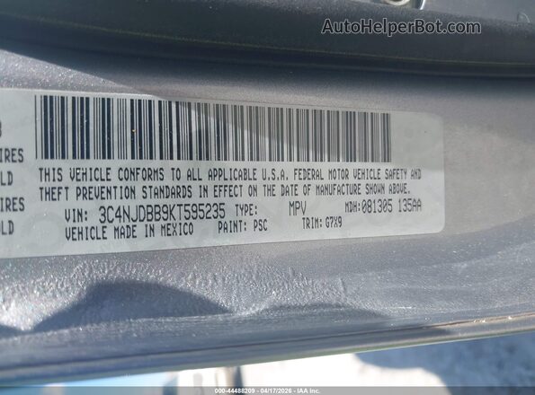 3C4NJDBB9KT595235 2019 JEEP COMPASS Серебряный Вид подкапотного пространства