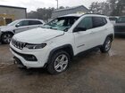 2023 Jeep Compass Latitude White vin: 3C4NJDBN8PT553379 Damage: Left Head Lamp, Broken, Replacement Required