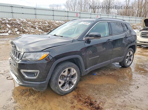 3C4NJDCB9KT617653 2019 JEEP COMPASS Черный Передняя левая четверть