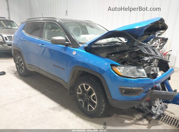3C4NJDDB5JT485598 2018 JEEP COMPASS Синий Передняя правая четверть