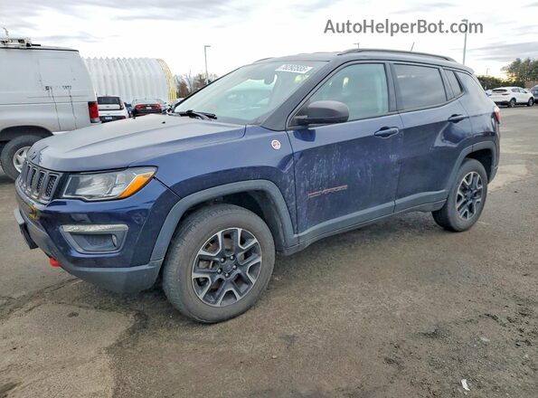 3C4NJDDBXLT203314 2020 JEEP COMPASS Blue წინა მარცხენა ხედი სამი მეოთხედიდან