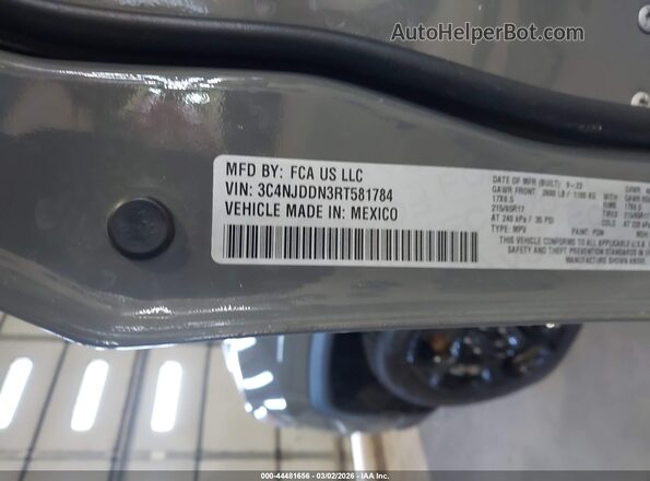 3C4NJDDN3RT581784 2024 JEEP COMPASS Серый Вид подкапотного пространства