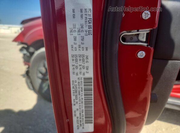 3C4PDCBB6KT866830 2019 DODGE JOURNEY Red VIN sticker view