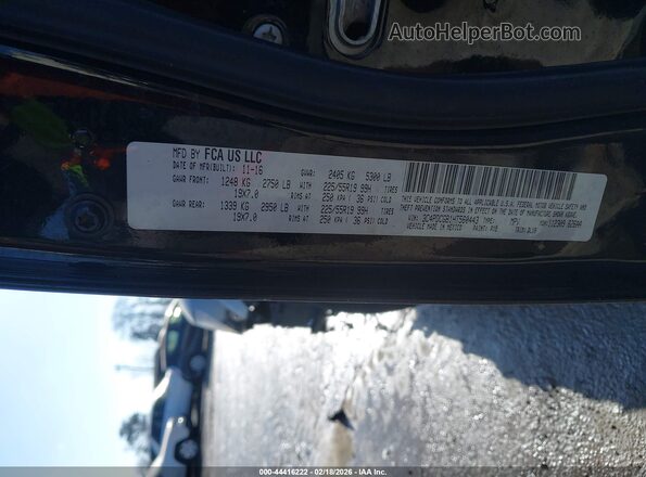 3C4PDCGB1HT560443 2017 DODGE JOURNEY Черный Вид подкапотного пространства