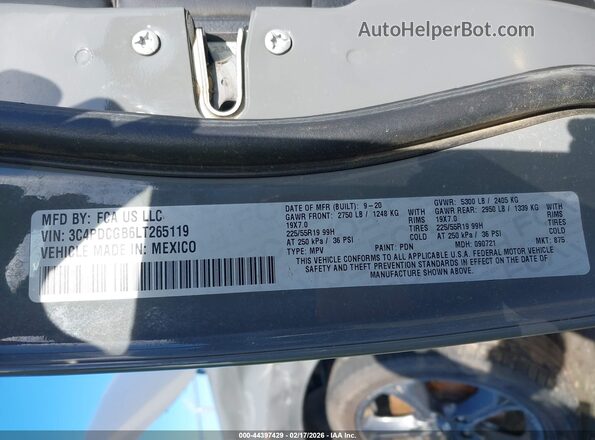 3C4PDCGB6LT265119 2020 DODGE JOURNEY Серый Вид подкапотного пространства