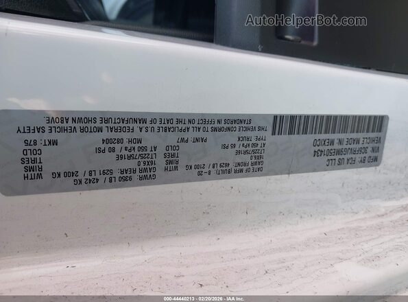 3C6FRVJG9ME501434 2021 RAM PROMASTER 3500 White Вид підкапотного простору