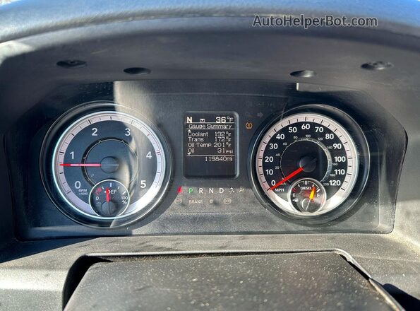 3C6UR5CL6GG133286 2016 RAM 2500 Серый Вид щитка приборов