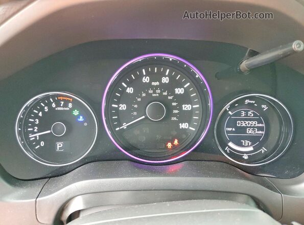 3CZRU6H17KG712686 2019 HONDA HR-V Blue Vista del cuadro de instrumentos