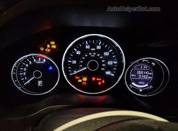3CZRU6H37LG702016 2020 HONDA HR-V Black Vista del cuadro de instrumentos