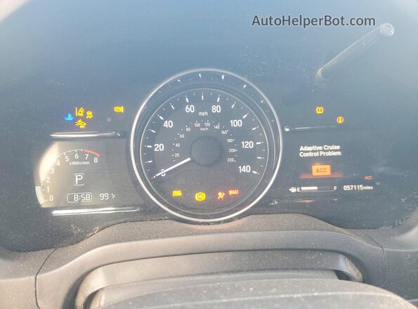 3CZRU6H56KM707516 2019 HONDA HR-V White Vista del cuadro de instrumentos