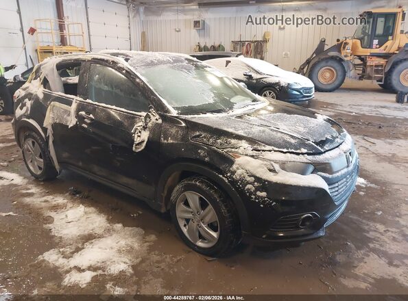 3CZRU6H58KM733955 2019 HONDA HR-V Black Przód prawy