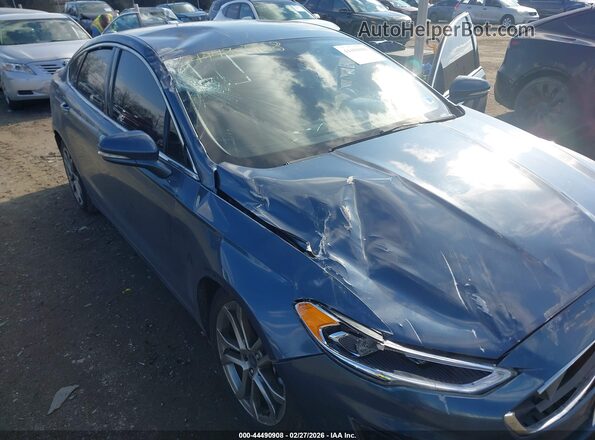 3FA6P0CD9KR252763 2019 FORD FUSION Синий Вид спереди