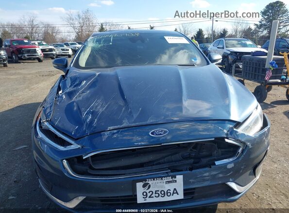3FA6P0CD9KR252763 2019 FORD FUSION Синий Вид щитка приборов