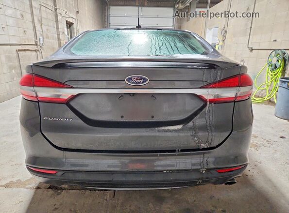 3FA6P0G79JR285393 2018 FORD FUSION Черный Вид сзади