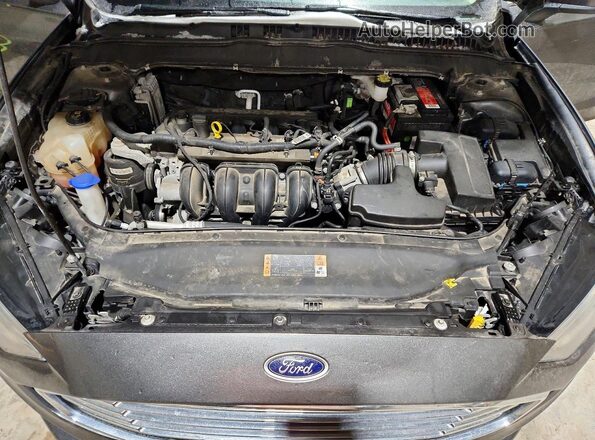 3FA6P0G79JR285393 2018 FORD FUSION Черный Вид задней части салона