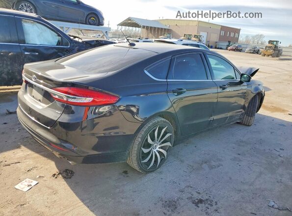 3FA6P0H72JR225535 2018 FORD FUSION Черный Задняя правая четверть