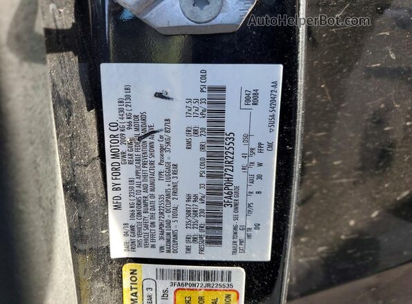 3FA6P0H72JR225535 2018 FORD FUSION Черный Вид подкапотного пространства
