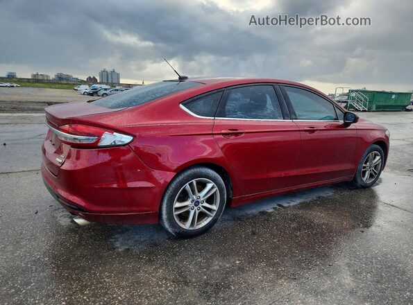 3FA6P0HD0JR238418 2018 FORD FUSION Красный Задняя правая четверть