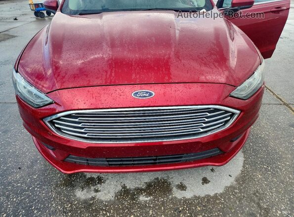3FA6P0HD0JR238418 2018 FORD FUSION Красный Вид задней части салона