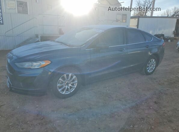 3FA6P0HD0KR160465 2019 FORD FUSION Синий Передняя левая четверть