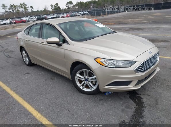 3FA6P0HD1JR255339 2018 FORD FUSION Золотой Передняя правая четверть
