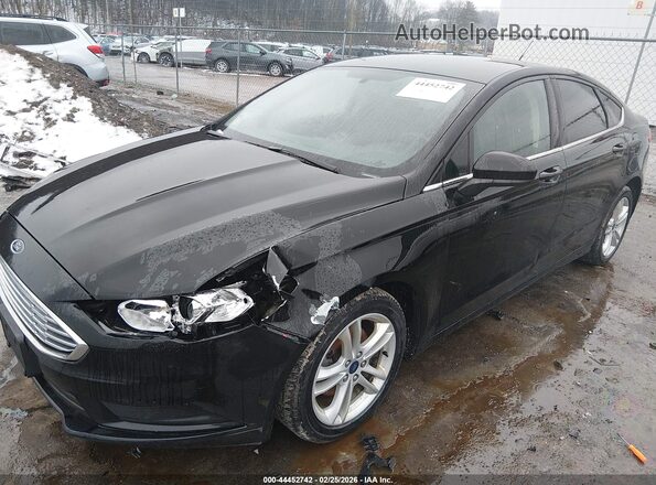 3FA6P0LU0JR187025 2018 FORD FUSION HYBRID Черный Передняя левая четверть