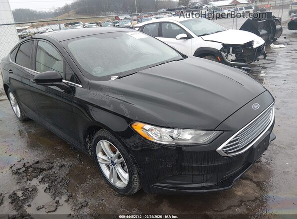 3FA6P0LU0JR187025 2018 FORD FUSION HYBRID Черный Передняя правая четверть