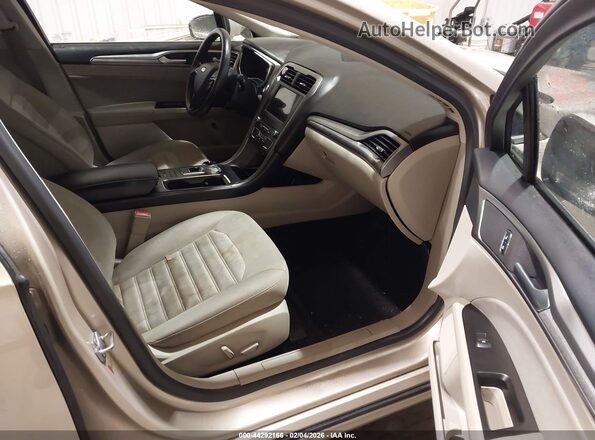 3FA6P0LU1HR296975 2017 FORD FUSION HYBRID Gold Widok wnętrza z przodu