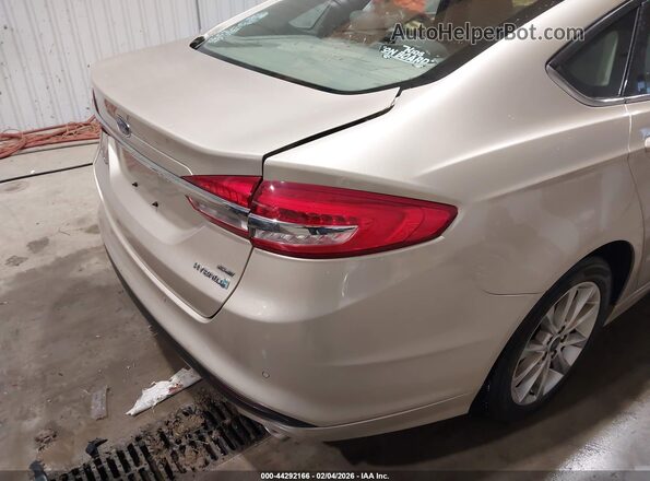 3FA6P0LU1HR296975 2017 FORD FUSION HYBRID Gold 