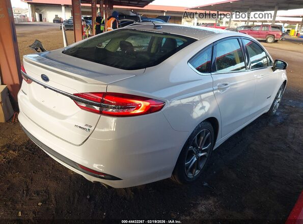 3FA6P0LU2HR299917 2017 FORD FUSION HYBRID White Rear right