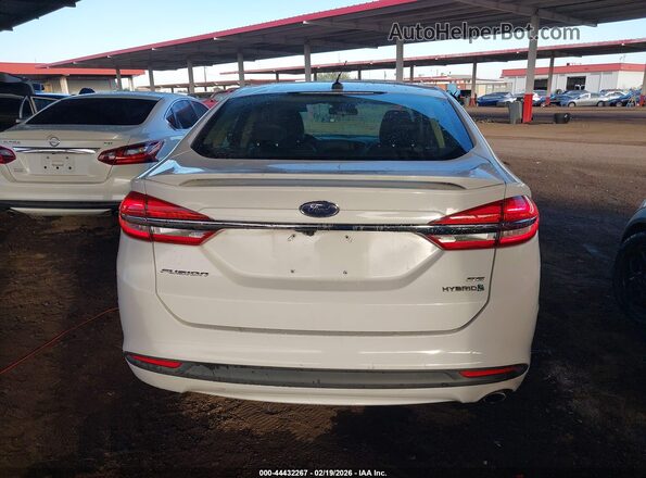 3FA6P0LU2HR299917 2017 FORD FUSION HYBRID White 