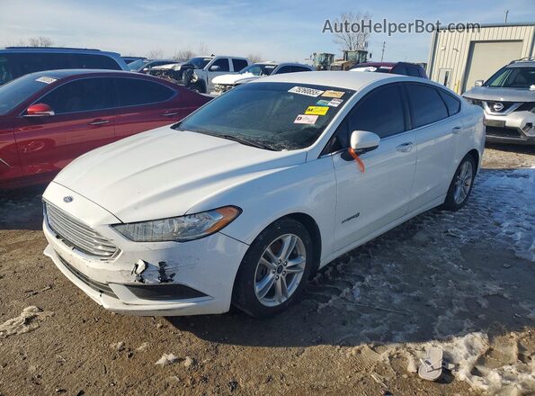 3FA6P0LU2JR116263 2018 FORD FUSION Белый Передняя левая четверть