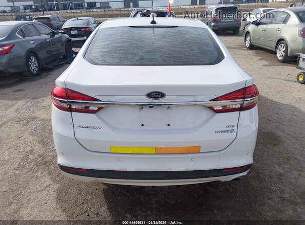 3FA6P0LU3JR129846 2018 FORD FUSION HYBRID White 