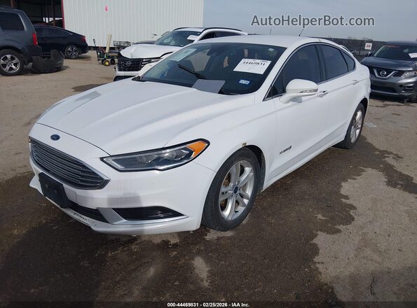 3FA6P0LU3JR129846 2018 FORD FUSION HYBRID White Przód lewy