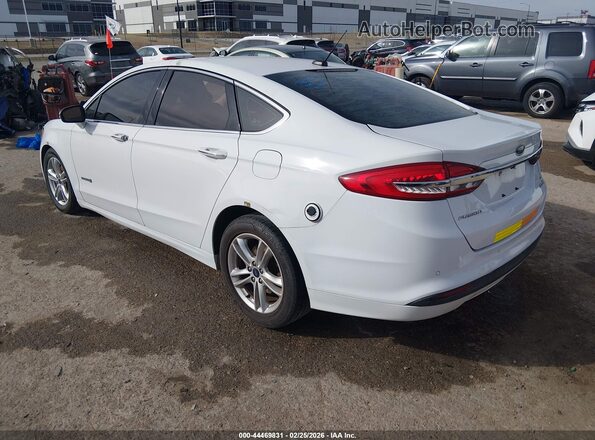 3FA6P0LU3JR129846 2018 FORD FUSION HYBRID White Tył lewy