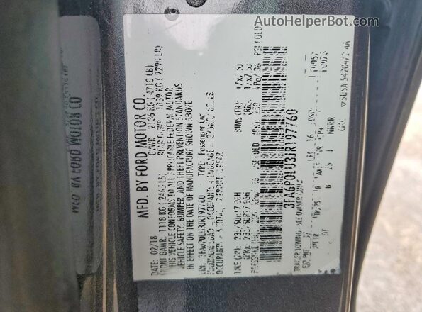 3FA6P0LU3JR197760 2018 FORD FUSION Угольный Вид подкапотного пространства