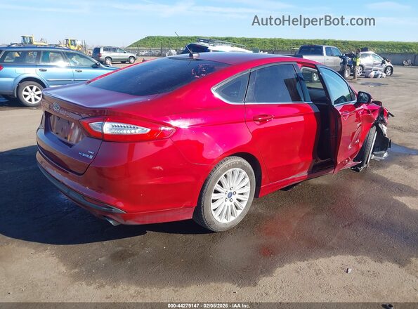 3FA6P0LU6GR389375 2016 FORD FUSION HYBRID Красный Задняя правая четверть