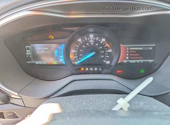 3FA6P0LU7KR158266 2019 FORD FUSION Бежевый Вид щитка приборов