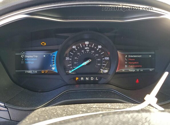 3FA6P0LU7LR113362 2020 FORD FUSION Серебряный Вид щитка приборов