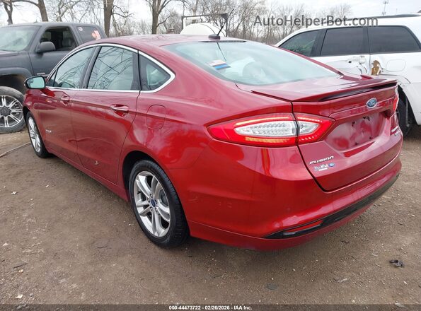 3FA6P0RU6GR184887 2016 FORD FUSION HYBRID Красный Задняя левая четверть